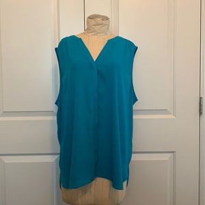 Blue sleeveless top